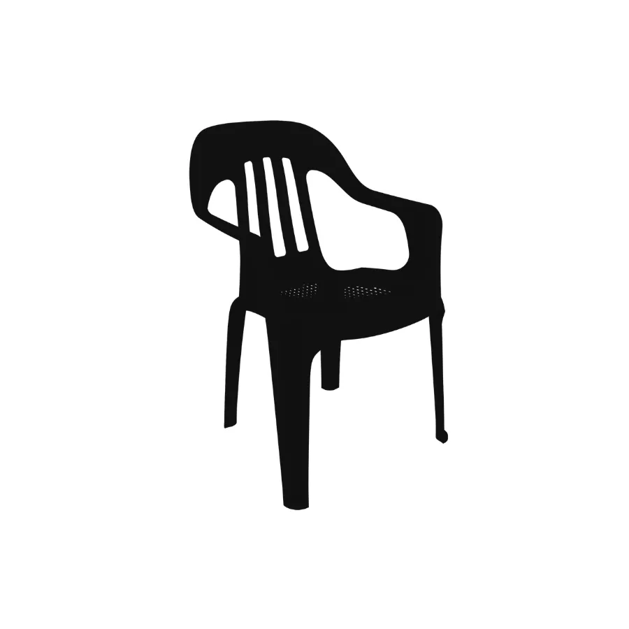 Sillón plástico Pasadena negro – GARDENLIFE