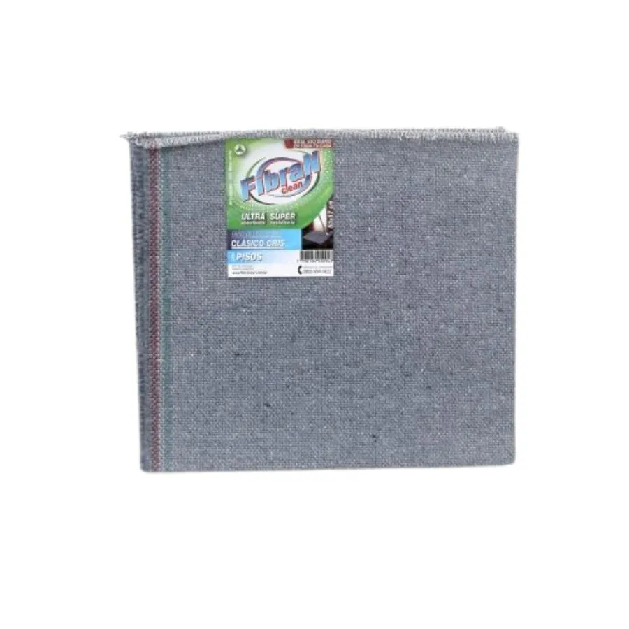 Trapo de piso Clásico tejido gris 50 x 57 cm x 12 – FIBRAN