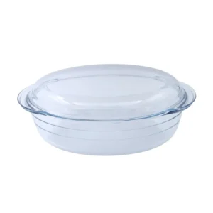 Cacerola de vidrio oval con tapa 3 L – LE CUISINE