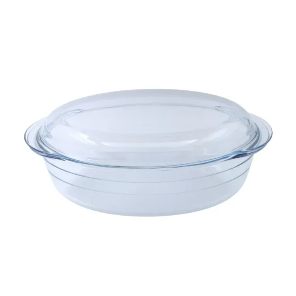 Cacerola de vidrio oval con tapa 3 L – LE CUISINE