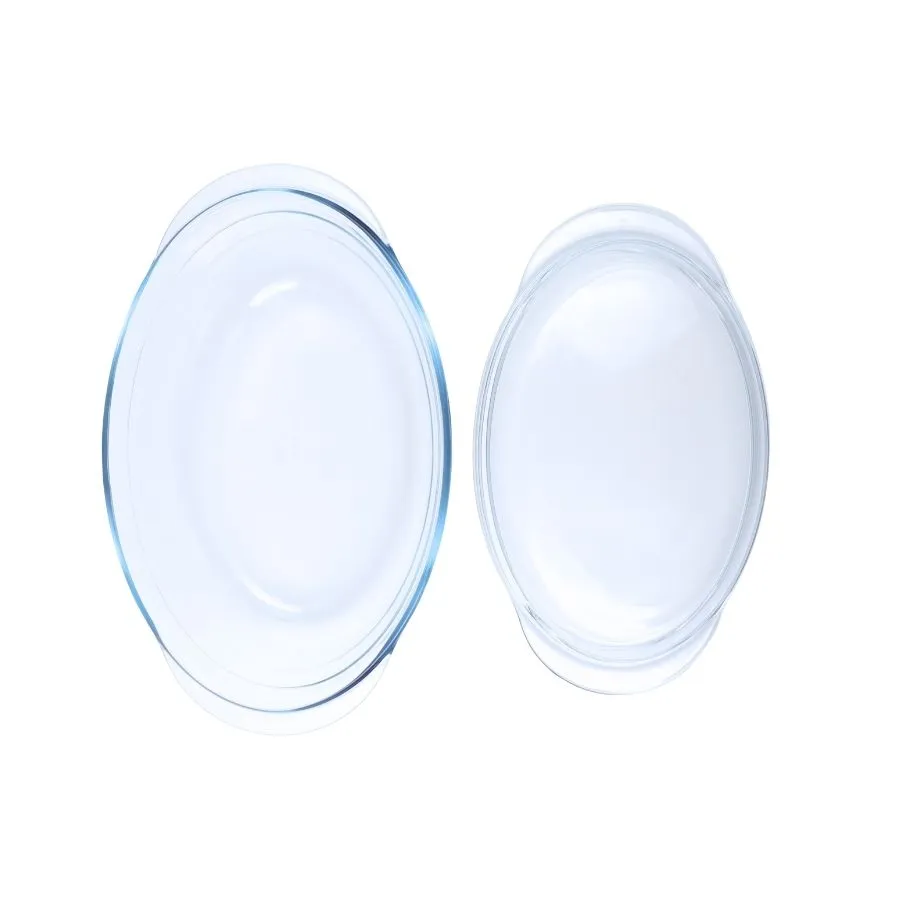 Cacerola de vidrio oval con tapa 3 L – LE CUISINE