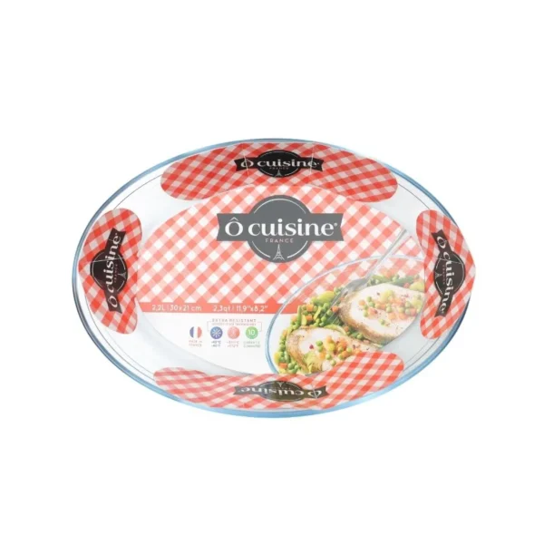 Asadera de vidrio oval 39 x 27 cm - LE CUISINE