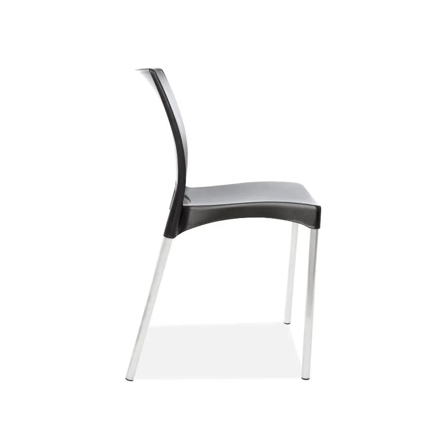 SILLA G BOSTON PATA ALUM NEGRA