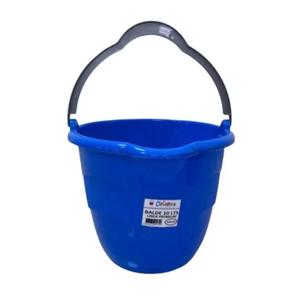 Balde 10 L con manija plástica Premium – COLORES
