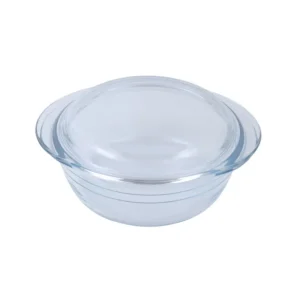 Cacerola de vidrio redonda con tapa 1 L – LE CUISINE