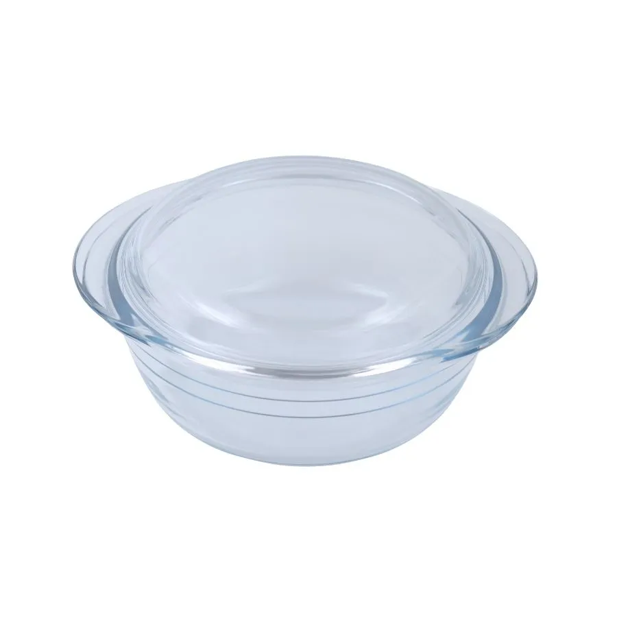 Cacerola de vidrio redonda con tapa 1 L – LE CUISINE