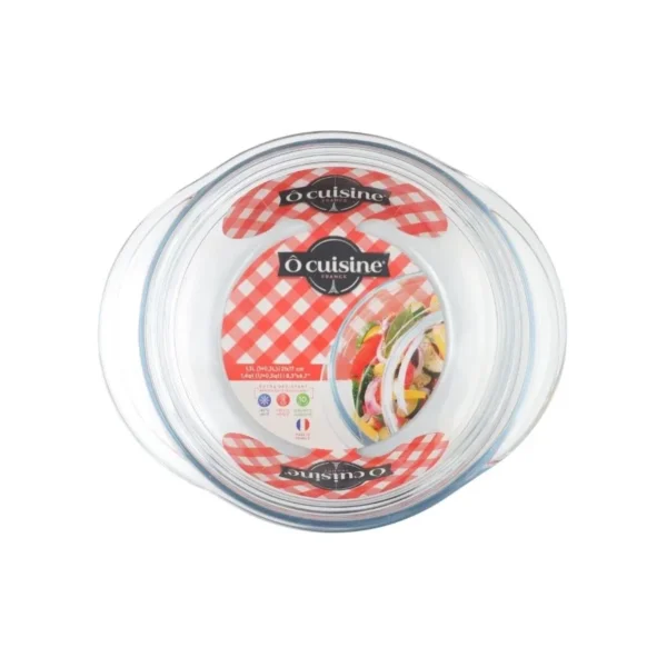 Cacerola de vidrio redonda con tapa 1 L – LE CUISINE