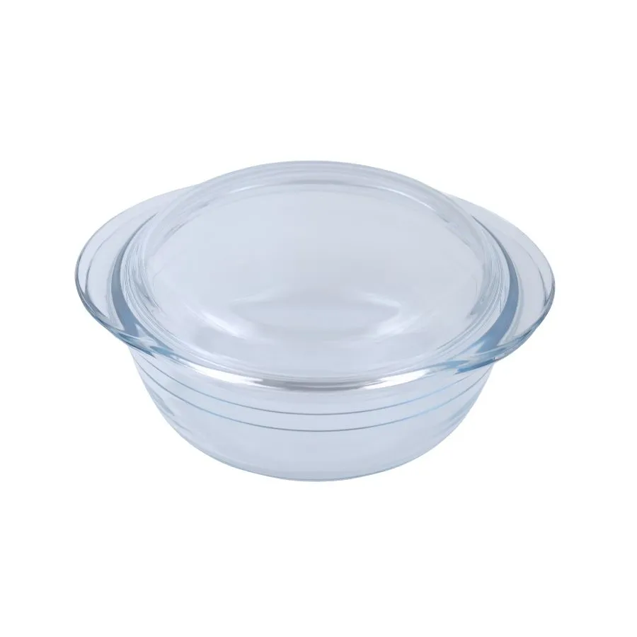 Cacerola de vidrio redonda con tapa 3 L – LE CUISINE