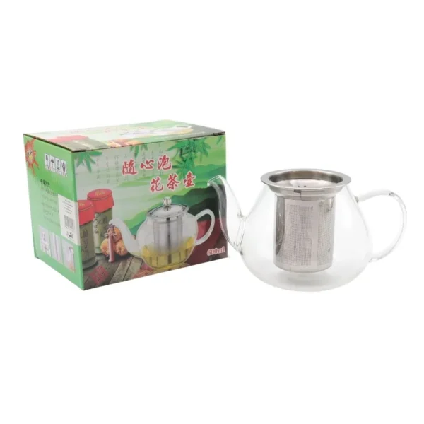 Tetera de vidrio con filtro de acero 800 ml