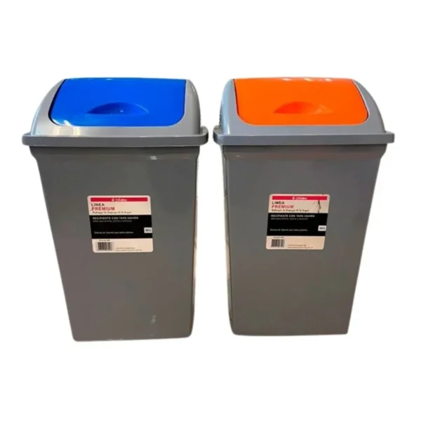 Cesto de residuos plástico vaivén 50 L – COLORES