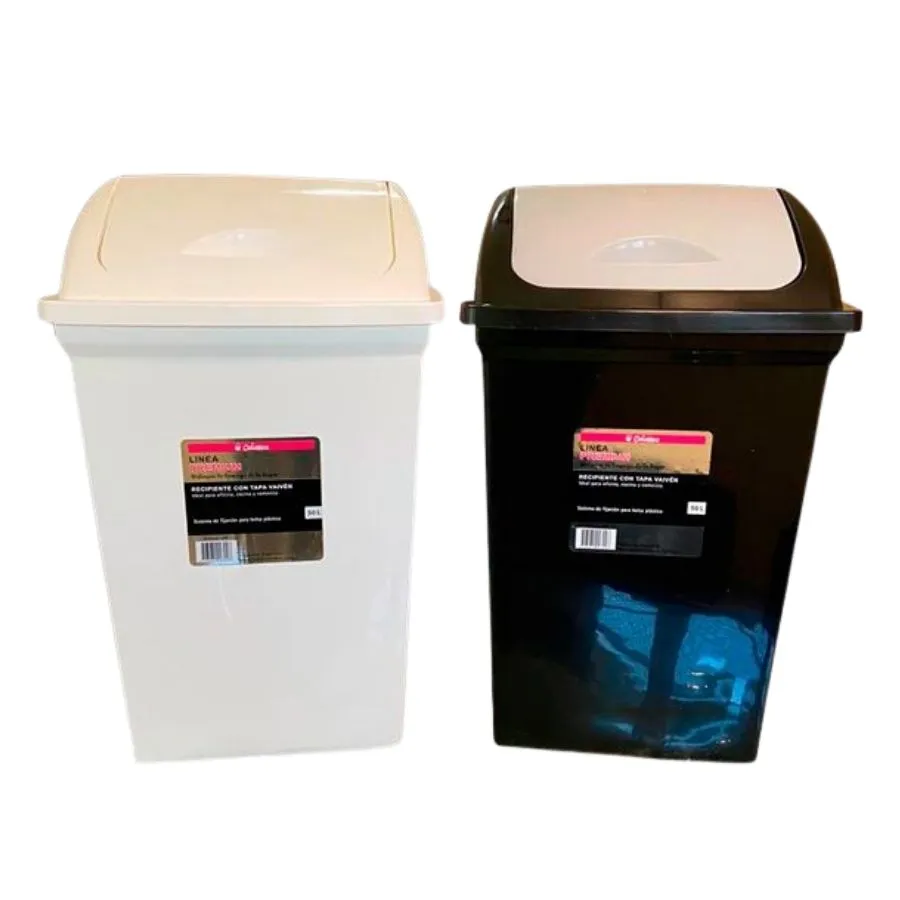 Cesto de residuos plástico vaivén 50 L – COLORES