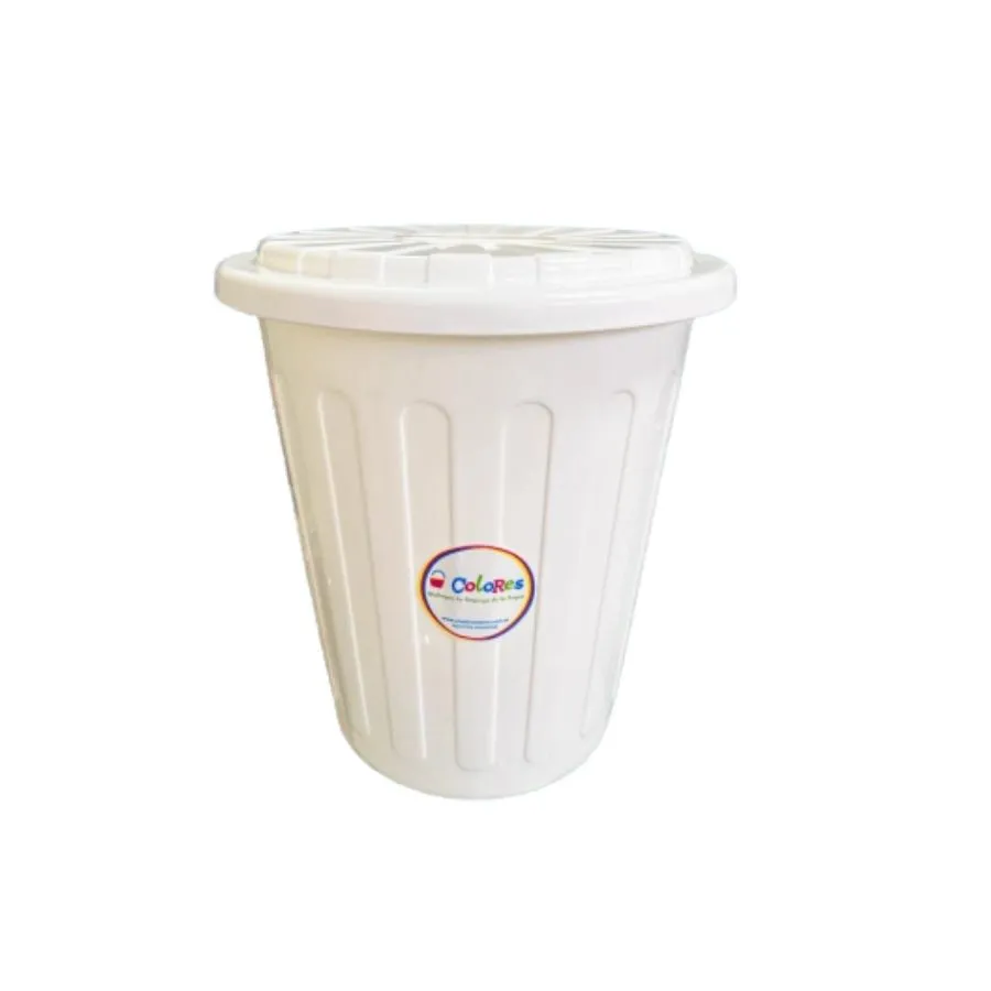 Cesto de residuos plástico con tapa 40 L - COLORES
