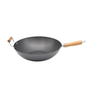 Wok antiadherente 30 cm con mango de madera – NOUVELLE CUISINE