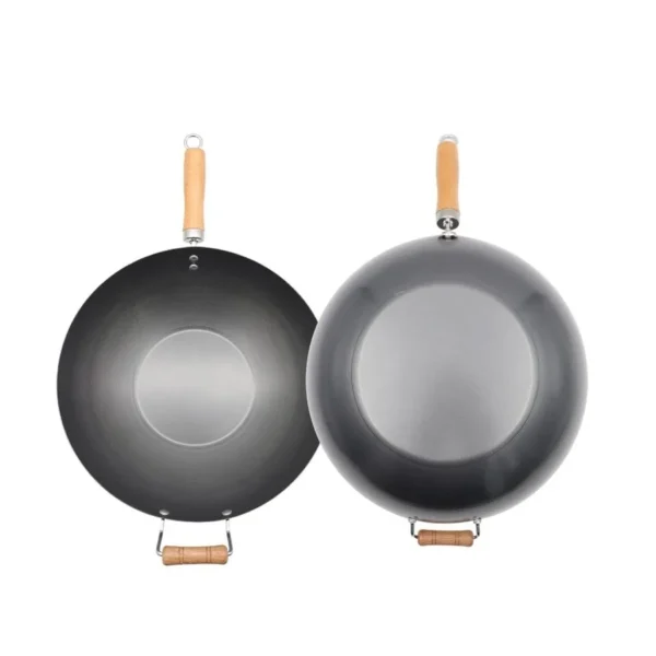 Wok antiadherente 30 cm con mango de madera – NOUVELLE CUISINE
