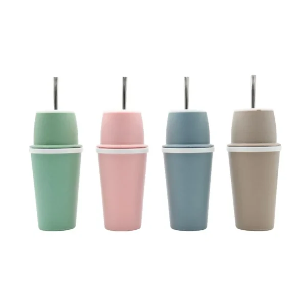 Mate listo plástico pastel con bombilla metálica 400 cc – LIMA