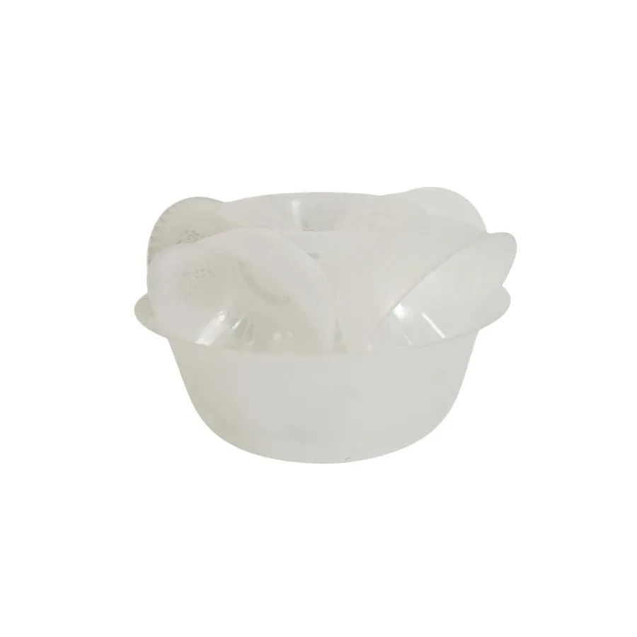 Set de ensaladera y 6 compoteras plásticas – CEPLAST