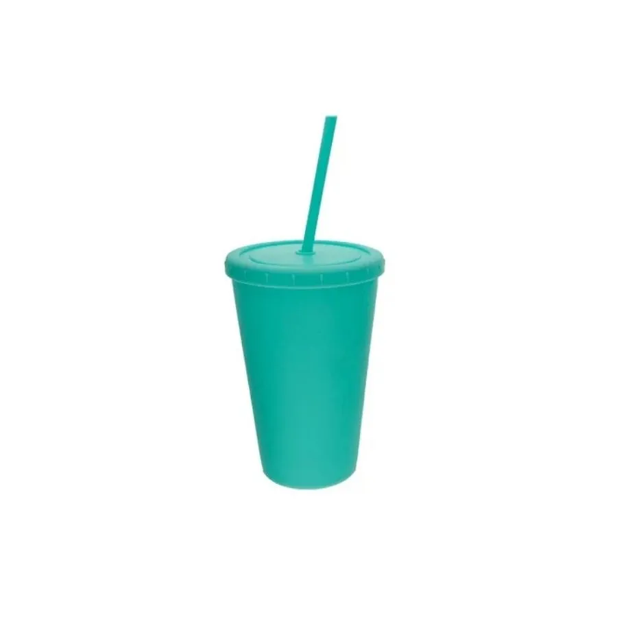Vaso plástico pastel con tapa y sorbete 500 cc – LIMA