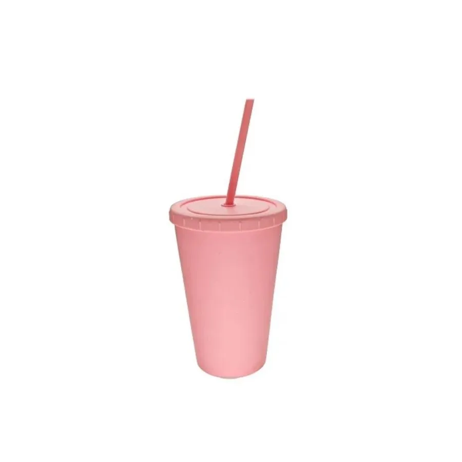 Vaso plástico pastel con tapa y sorbete 500 cc – LIMA