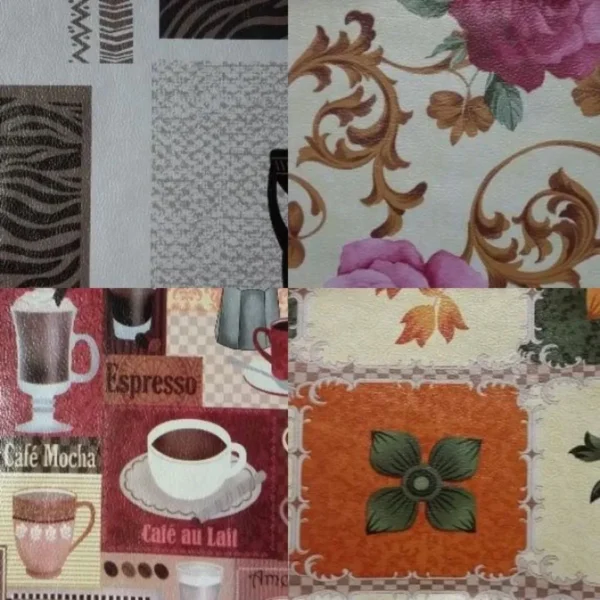 Mantel de cuerina estampado rectangular