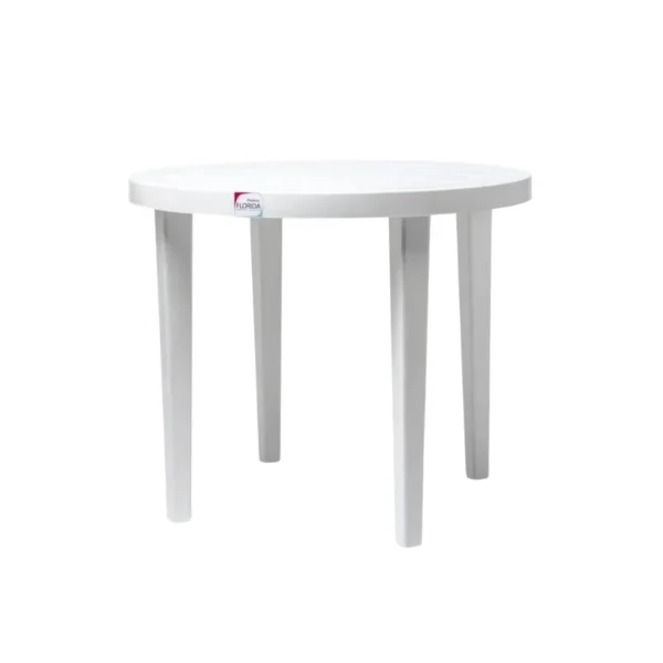 Mesa Berlín redonda blanca 85 cm – FLORIDA