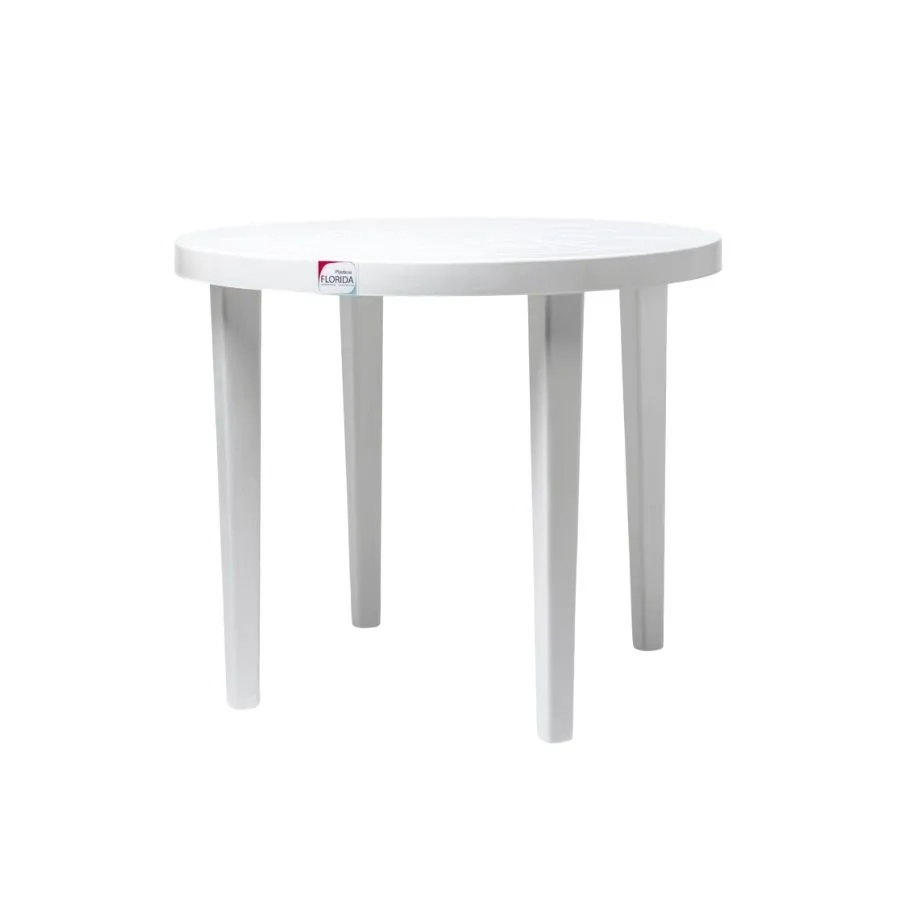 Mesa Berlín redonda blanca 85 cm – FLORIDA