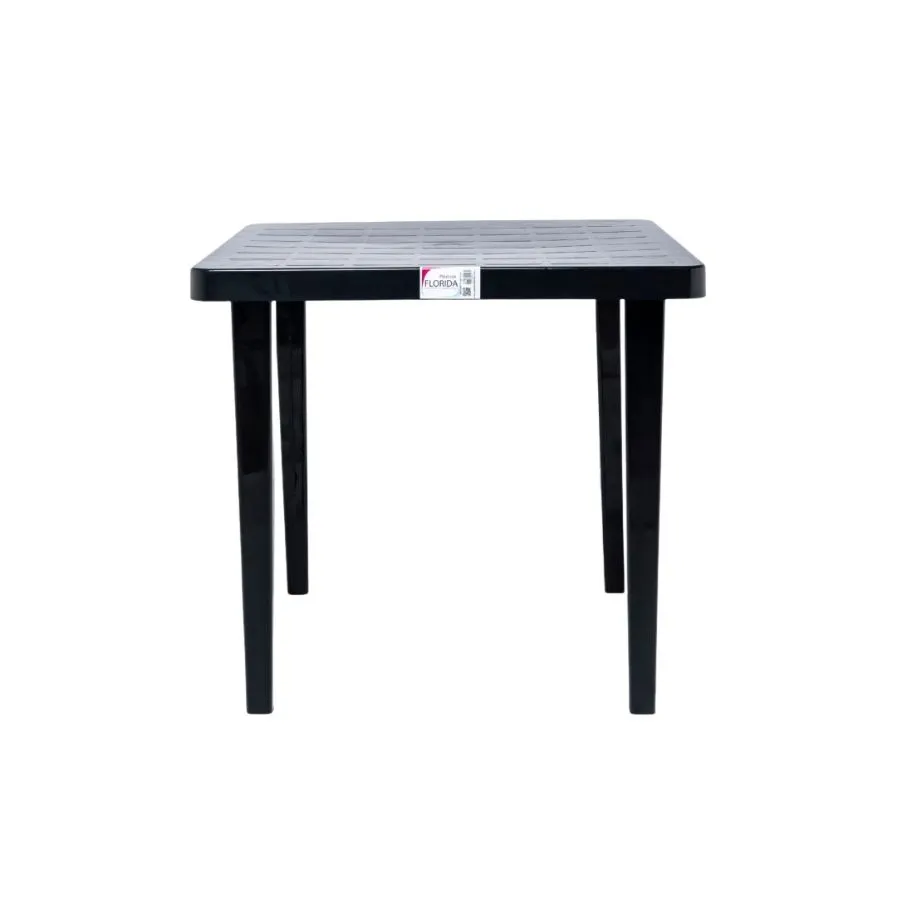Mesa cuadrada negra 78 x 78 cm – FLORIDA