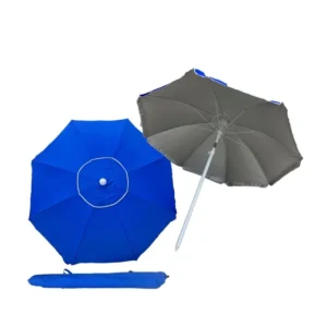 Sombrilla aluminizada lisa reclinable 1,80 m