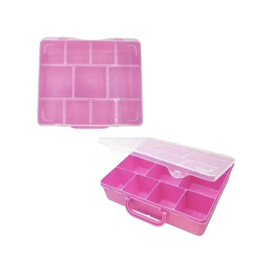 Caja Tulum 11 divisiones rosa
