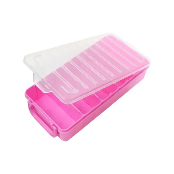 Caja plástica Tulum 5 divisiones rosa