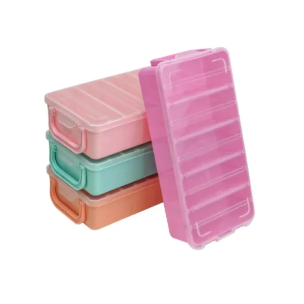 Caja plástica Tulum 5 divisiones verde