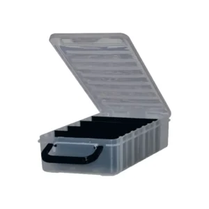 Caja plástica Tulum 5 divisiones cristal