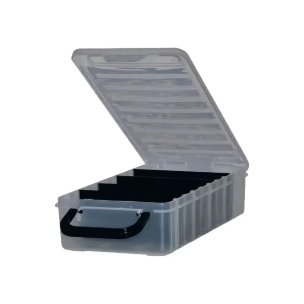 Caja plástica Tulum 5 divisiones cristal
