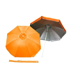 Sombrilla aluminizada lisa reclinable 2,40 m