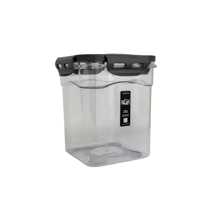 Frasco acrílico cuadrado 1,4 L tapa color – OLÍMPICO