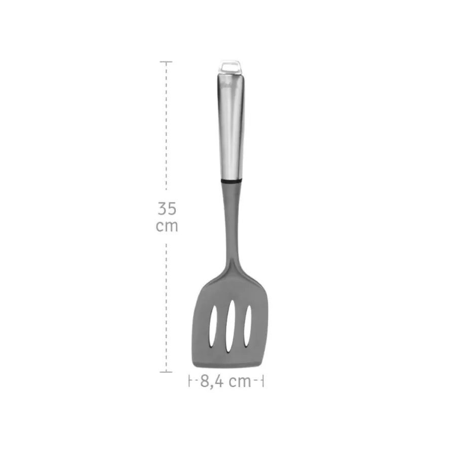 Espátula calada gris mango acero - HUDSON