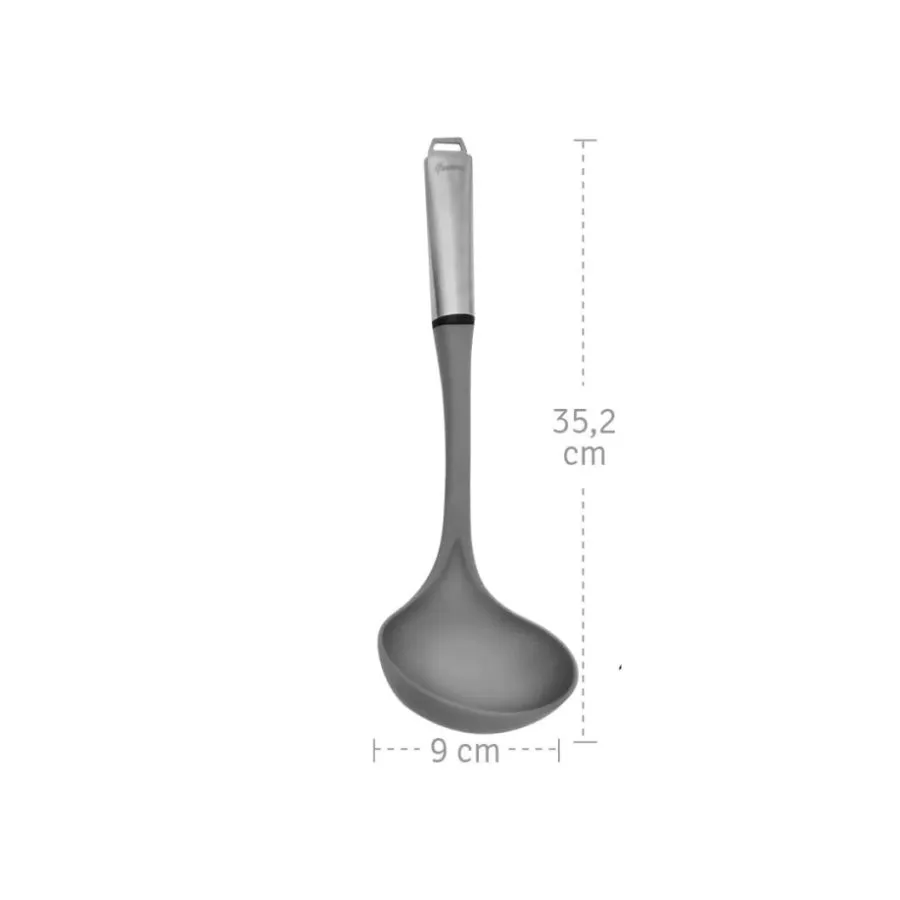 Cucharón gris mango acero - HUDSON