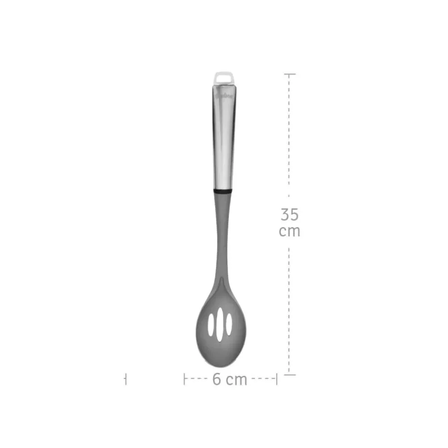 Cuchara calada gris mango acero - HUDSON