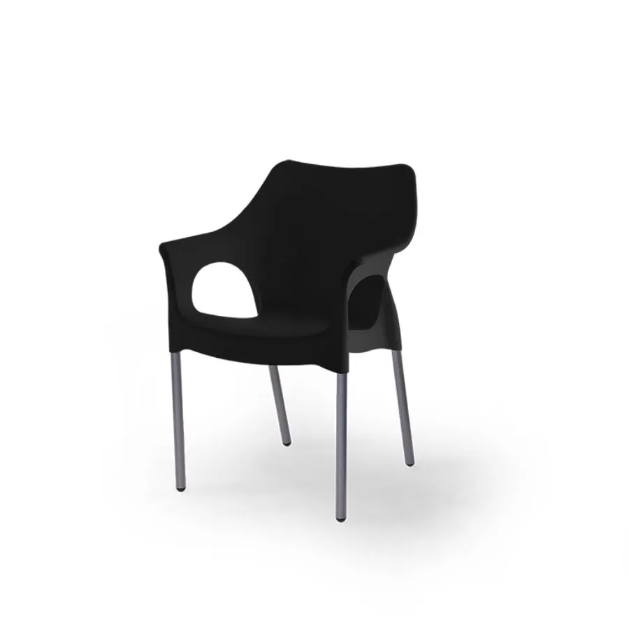 Sillón plástico Zafiro negro – GEMINELLI