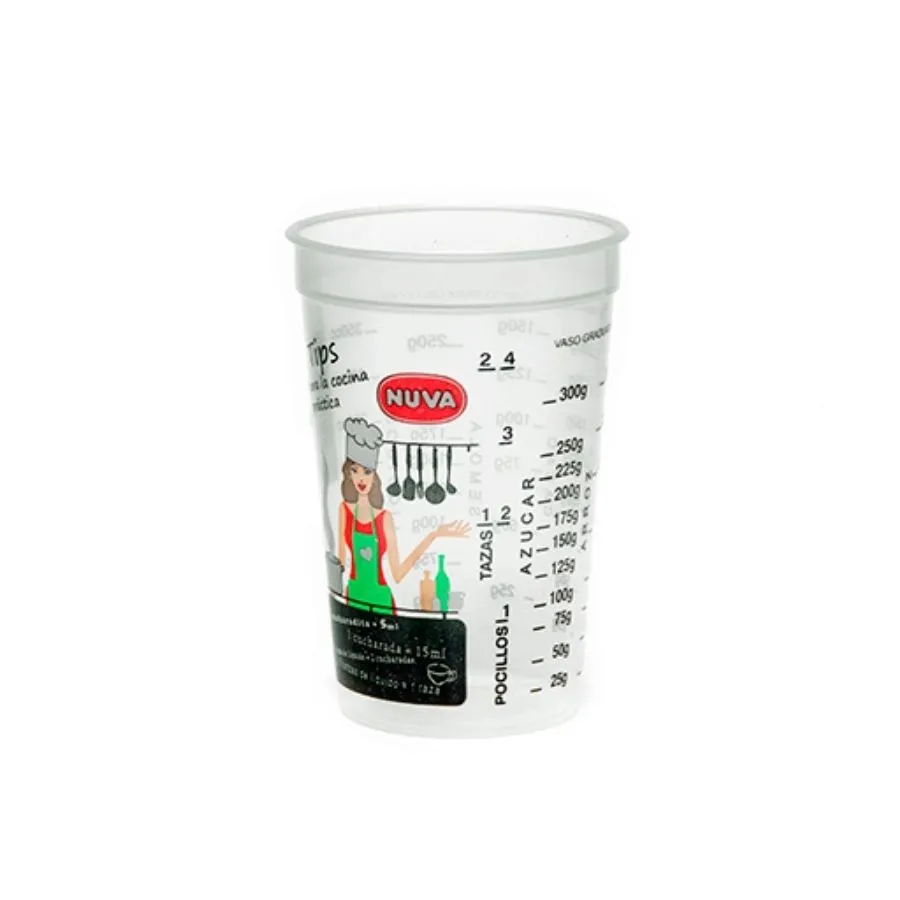 VASO MEDIDAS PLAST 350 NUVA