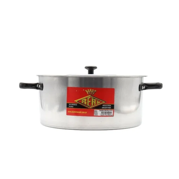 Cacerola de aluminio asa charolada 26 cm (6,4 L) – REAL