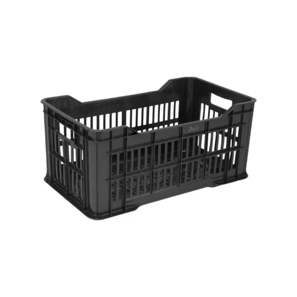 Cajón cosechero plástico tipo jaula negro