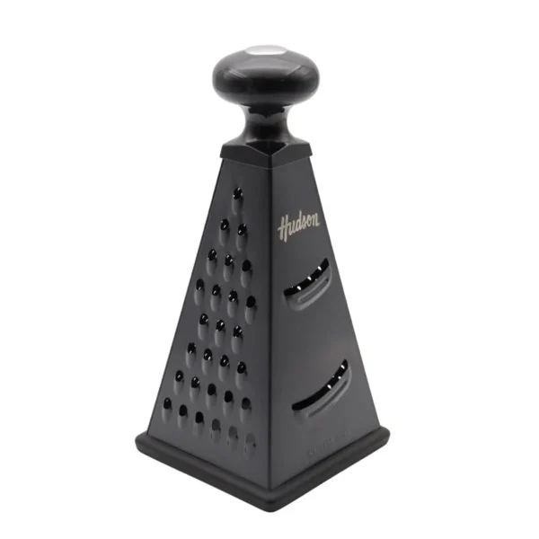 Rallador acero 4 caras piramidal con base Total Black – HUDSON