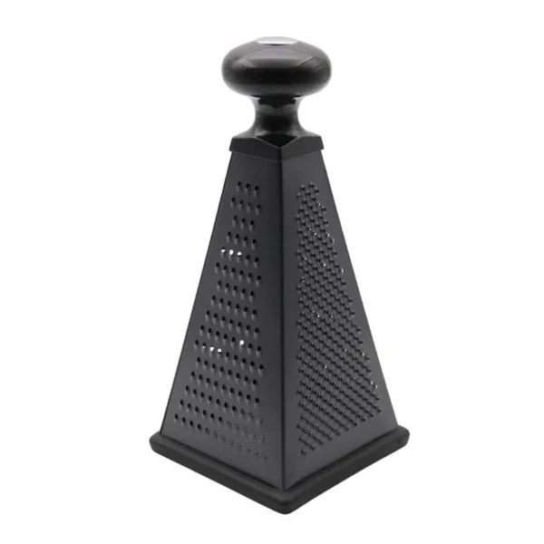 Rallador acero 4 caras piramidal con base Total Black – HUDSON