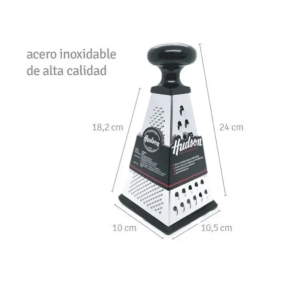 Rallador acero 4 caras piramidal con base – HUDSON