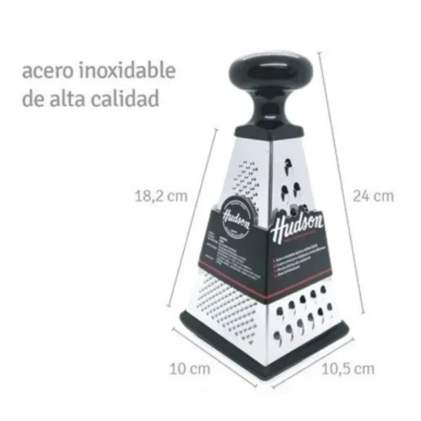 Rallador acero 4 caras piramidal con base – HUDSON
