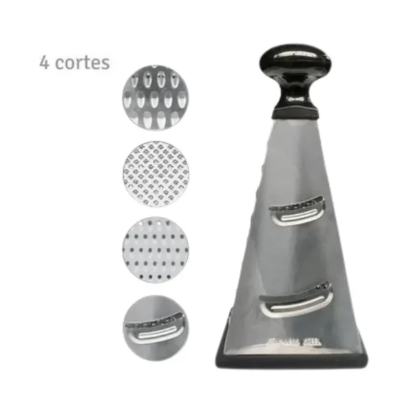 Rallador acero 4 caras piramidal con base – HUDSON