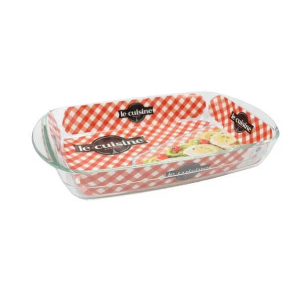 Asadera de vidrio rectangular 28 x 20 cm - LE CUISINE