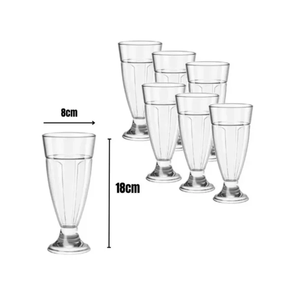 EST 6 VASOS MILKSHAKE "MILANO" 310ml TK