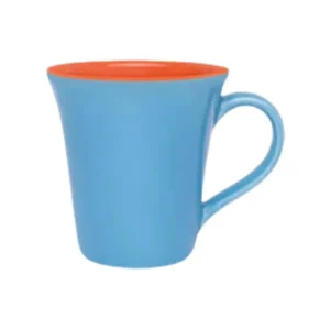 Jarro mug de cerámica Tulipa 330 ml celeste/naranja – OXFORD