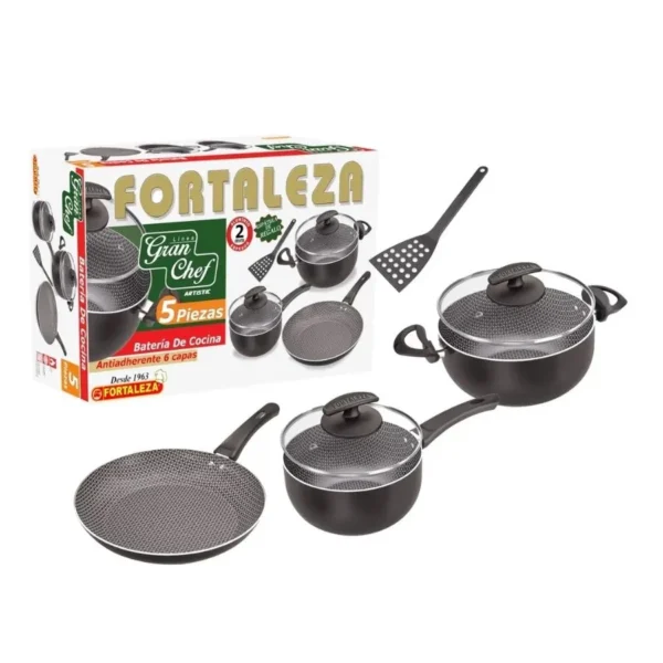 Batería de cocina antiadherente 5 piezas Gran Chef – FORTALEZA
